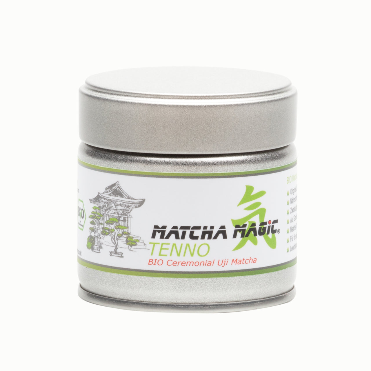 Bio Ceremononial Matcha Tenno für den puren Genuß in 30g Dose von Matchamagic